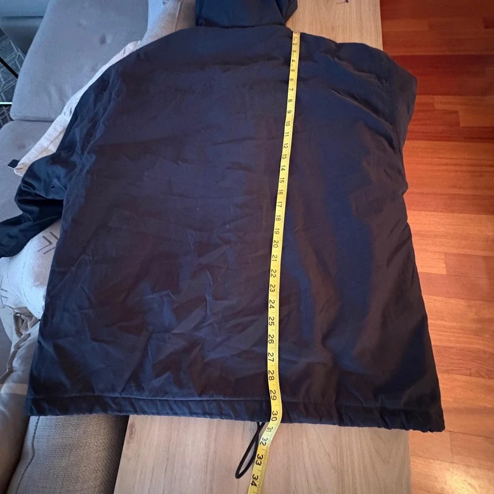 NATURALIFE Black Hooded Zip Up Jacket Lined w/Gray Fleece Outerwear‎ Mens LARGE